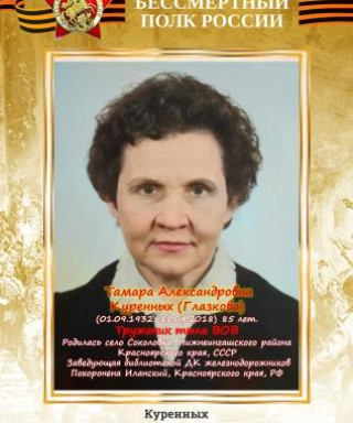 Куренных Тамара Александровна