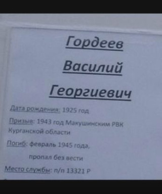 Гордеев Василий Георгиевич