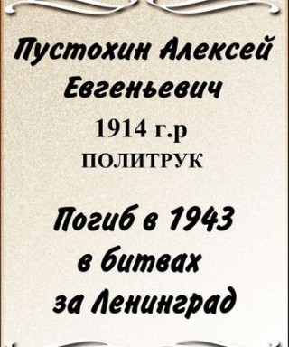Пустохин Алексей Евгеньевич
