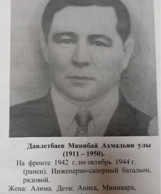 Давлетбаев Минибай Ахметьянович