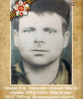 ТЮНДЕР ЕГОР СЕМЁНОВИЧ