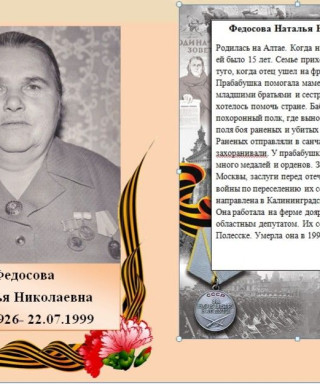 Федосова Наталья Николаевна